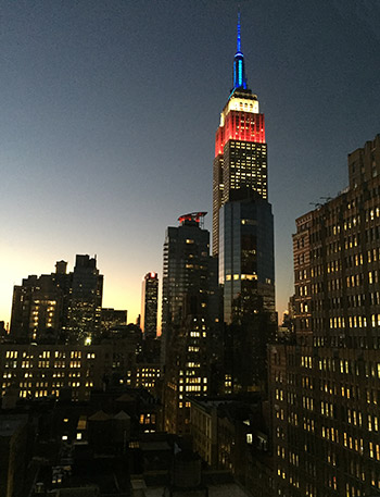 The Empire State Building as seen from the Expat Office in New York City